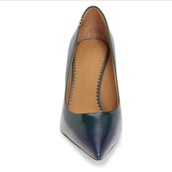 TORY BURCH Penelope Ombre Pointy Toe Pump in Green/Blue - Picture 4 of 16